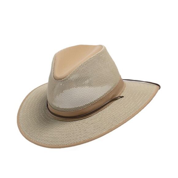 Henschel Khaki Aussie Breezer Packable Safari Hat Large - Picture 1 of 8